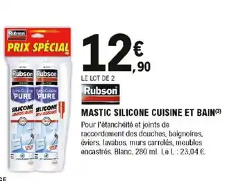 E.Leclerc Brico Mastic Silicone Cuisine et Bain offre