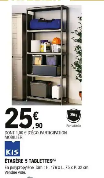 E.Leclerc Brico Étagère 5 Tablettes offre