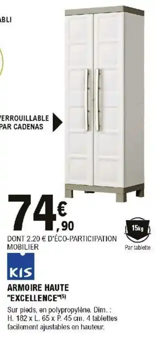 E.Leclerc Brico Armoire Haute "Excellence" offre