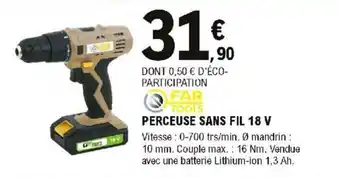 E.Leclerc Brico Perceuse Sans Fil 18 V offre