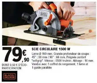 E.Leclerc Brico Scie Circulaire 1500 W offre