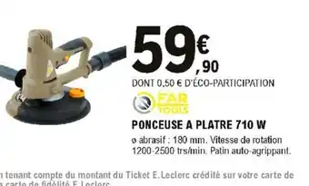 E.Leclerc Brico Ponceuse A Platre 710 W offre