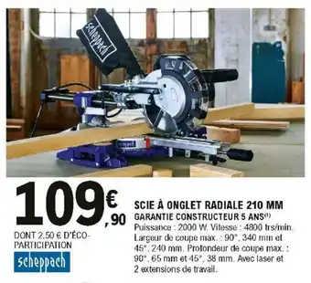 E.Leclerc Brico Scie À Onglet Radiale 210 MM offre