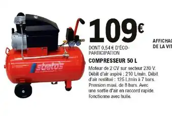 E.Leclerc Brico Compresseur 50 L offre
