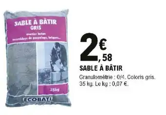 E.Leclerc Brico Sable à bâtir offre