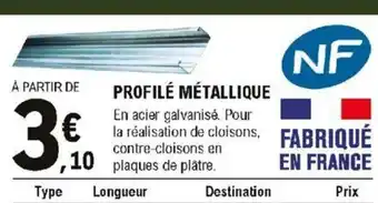 E.Leclerc Brico Profilé métallique offre