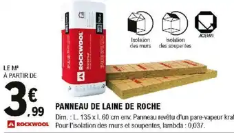 E.Leclerc Brico Panneau de Laine de Roche offre