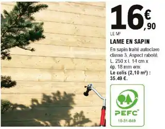 E.Leclerc Brico Lame en Sapin offre