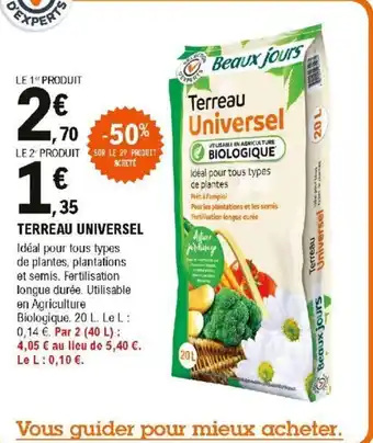 E.Leclerc Brico Terreau Universel offre