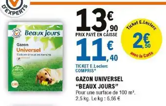 E.Leclerc Brico Gazon Universel "Beaux Jours" offre
