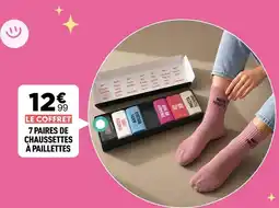 Centrakor 7 paires de chaussettes à paillettes offre
