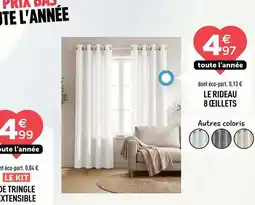 Centrakor Le rideau 8 cillets offre