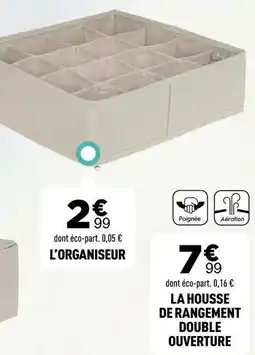 Centrakor La housse de rangement double ouverture offre