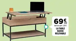 Centrakor La table basse relevable offre