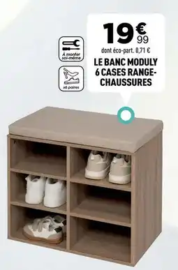 Centrakor Le banc moduly 6 cases range- chaussures offre