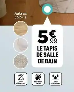 Centrakor Facile - le tapis de salle de bain offre