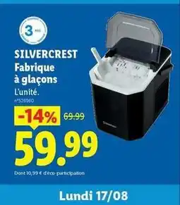 Lidl Silvercrest - fabrique à glaçons offre