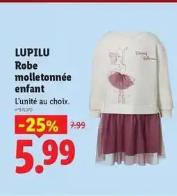 Lidl Lupilu - robe molletonnee enfant offre