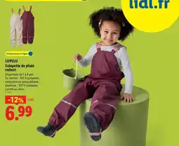 Lidl Lupilu - salade de pluie enfant offre