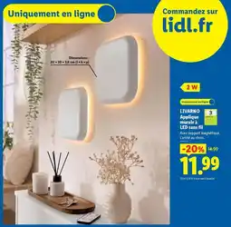Lidl Livarno - applique murale à led sans fil offre
