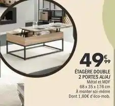 La Foir'Fouille Étagère double 2 portes aliaj offre
