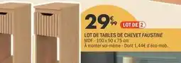 La Foir'Fouille Lot de tables de chevet faustine offre