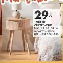 La Foir'Fouille Table de chevet nysos offre