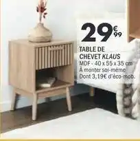 La Foir'Fouille Table de chevet klaus offre