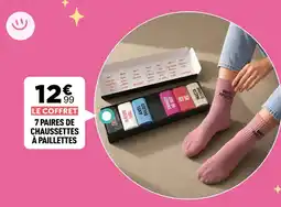 Centrakor LE COFFRET 7 PAIRES DE CHAUSSETTES À PAILLETTES offre