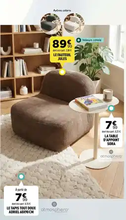 Centrakor atmosphera LE FAUTEUIL JULES offre