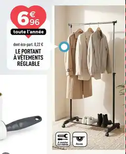 Centrakor Le portant à vêtements réglable offre