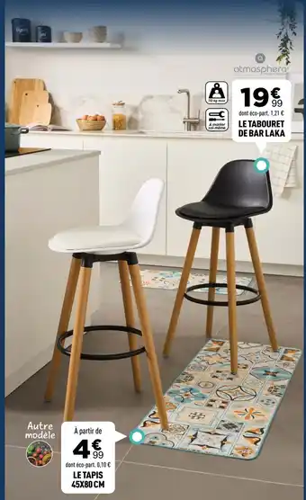 Atmosphera LE TABOURET DE BAR LAKA