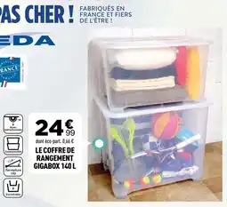 Centrakor EDA LE COFFRE DE RANGEMENT GIGABOX 140 L offre