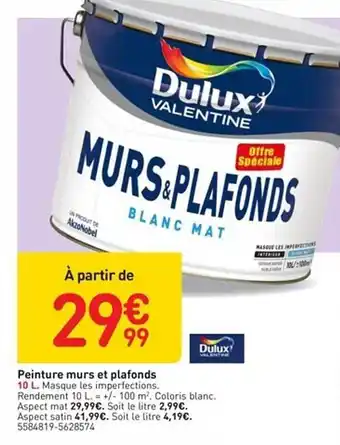 Weldom Peinture Murs Et Plafonds Dulux Valentine offre