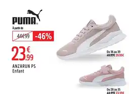 Intersport Puma anzarun ps enfant offre