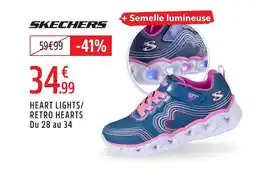 Intersport Skechers heart lights retro hearts offre