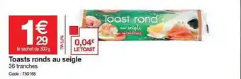Promocash Toasts Rond Au Seigle offre