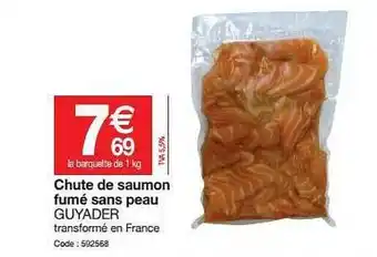Promocash Chute De Saumon Fumé Sans Peau Guyader offre
