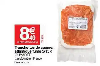 Promocash Tranchettes De Saumon Atlantique Fumé 5 15 G Guyader offre