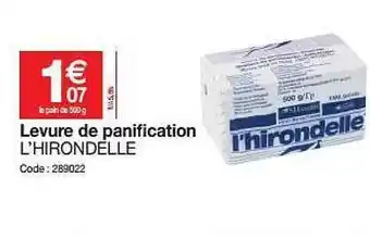 Promocash Levure De Panification L'hirondelle offre