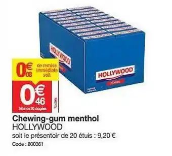 Chewing-gum Menthol Hollywood