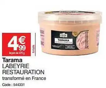 Promocash Tarama Labeyrie Restauration offre