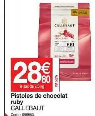Promocash Pistoles De Chocolat Ruby Callebaut offre
