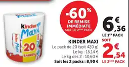 Bi1 Kinder Maxi offre