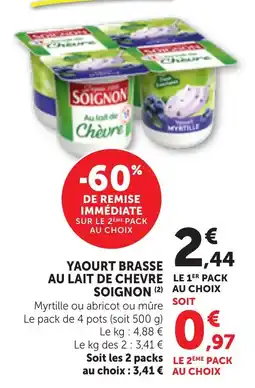 Bi1 SOIGNON YAOURT BRASSE offre