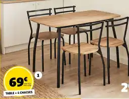GiFi Table + 4 chaises offre
