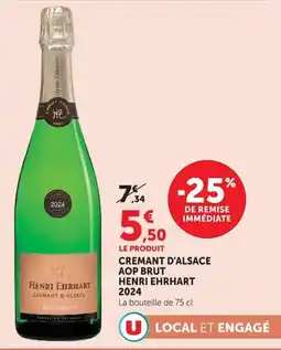 Super U HENRI EHRHART CREMANT D'ALSACE offre