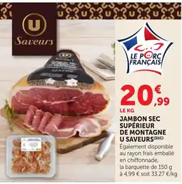 Bi1 U Saveurs Jambon sec supérieur de montagne offre