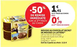 Bi1 La Laitière Mousse au chocolat secret offre