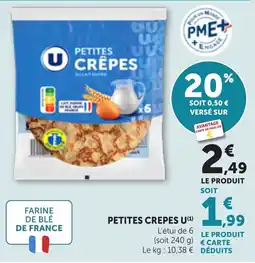 Bi1 U PETITES CRÊPES offre